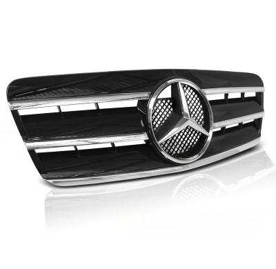 Parrilla Delantera Mercedes Clk W208 96-02 Cl Style Black Chrome