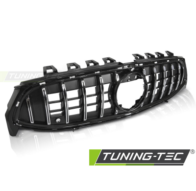 PARRILLA CROMADA ESTILO DEPORTIVO NEGRO compatible con MERCEDES CLA W118 19-