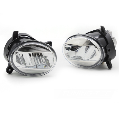 FAROS ANTINIEBLA LED CROMADOS TRANSPARENTES para A4 B8 08-11 / A6 C6 09-11 / Q5 08-16