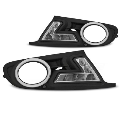 Faros Delanteros Luz Diurna Vw Golf 6 Rejilla Delantera Led Negro