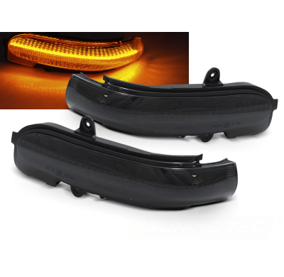 INTERMITENTES DIRECCIÓN LATERAL EN EL ESPEJO HUMO LED compatible con MERCEDES W203 T203 CL203 00-07 con intermitente dinamico