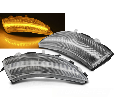 INTERMITENTES DIRECCIÓN LATERAL EN EL ESPEJO LED BLANCO para RENAULT CLIO IV 12-16 con intermitente dinamico