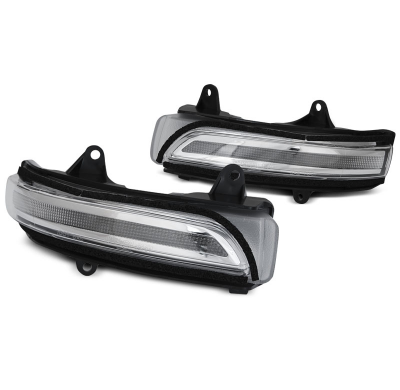 INTERMITENTES DIRECCIÓN LATERAL EN EL ESPEJO LED BLANCO para TOYOTA LAN CRUISER 150 09- con intermitente dinamico