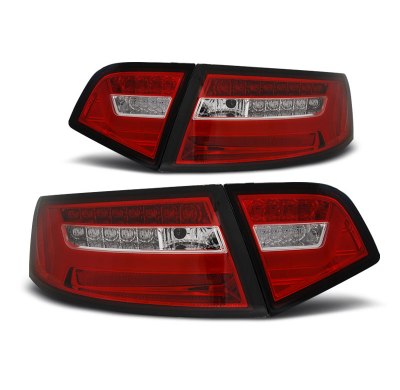 Pilotos Led Audi A6 08-11 Sedan Rojo Blanco Con Intermitentes Dinamicos