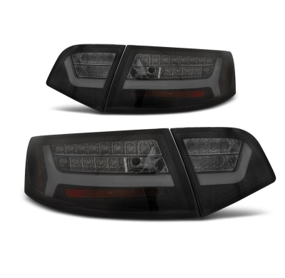 Pilotos Led Audi A6 08-11 Sedan Negro Ahumado Con Intermitentes Dinamicos