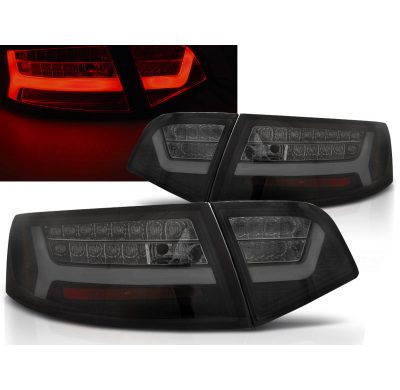 Pilotos Led Audi A6 08-11 Sedan Negro Ahumado Con Intermitentes Dinamicos