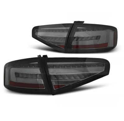 Pilotos Traseros Led Bar Ahumado Intermitente Dinamico Para Audi A4 B8 12-15 Sedan Con Halogena Serie