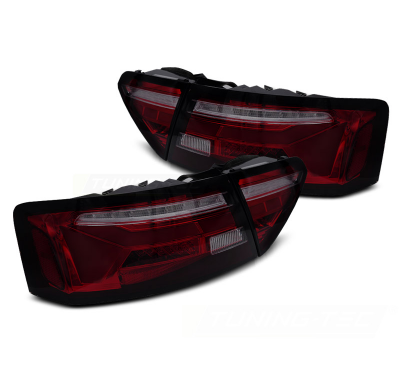 LUCES TRASERAS DE BARRA LED ROJAS HUMO Intermitente Dinamico valido para AUDI A5 11-16