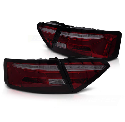 PILOTOS TRASEROS LED DE BARRA ROJAS HUMO SEQUENCIALES PARA AUDI A5 11-16 BOMBILLA OEM