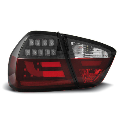 Pilotos Traseros Led Bmw E90 03.05-08.08 Rojo/Blanco Negro Led Bar