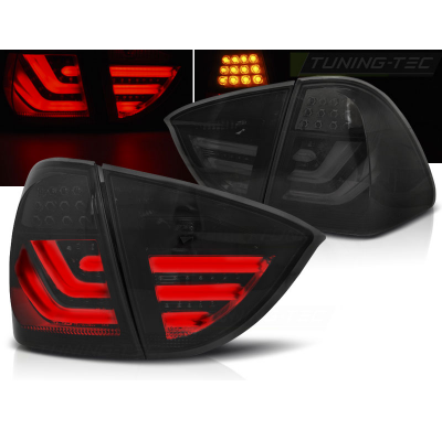 Pilotos Traseros Led Bmw E91 05-08 Ahumado Negro Led Bar