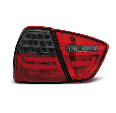 Pilotos Traseros Led Bmw E90 03.05-08.08 Rojo Ahumado Led Bar