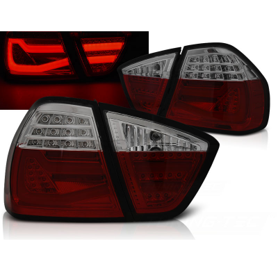 Pilotos Traseros Led Bmw E90 03.05-08.08 Rojo Ahumado Led Bar