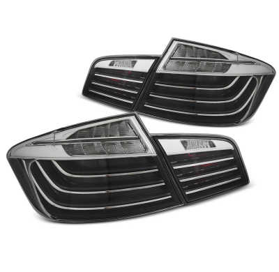 Pilotos Traseros Led Bmw F10 10-07.13 Negro Cromado Led Bar Lci Look