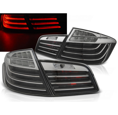 Pilotos Traseros Led Bmw F10 10-07.13 Negro Cromado Led Bar Lci Look