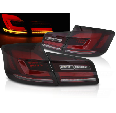 PILOTOS TRASEROS LED BAR ROJO HUMO para BMW F10 10-16 con intermitente dinamico