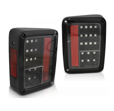 Pilotos Traseros Chrysler Jeep Wrangler Jk 07-18 Led Black