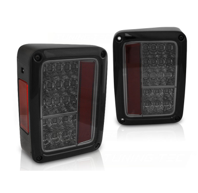 Pilotos Traseros Chrysler Jeep Wrangler Jk 07-18 Led Smoke