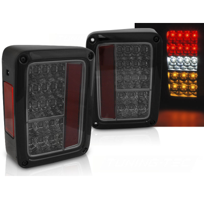 Pilotos Traseros Chrysler Jeep Wrangler Jk 07-18 Led Smoke