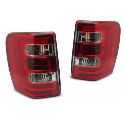 FAROS DELANTEROS  CHRYSLER JEEP GRAND CHEROKEE 99-05.05 LED ROJO BLANCO