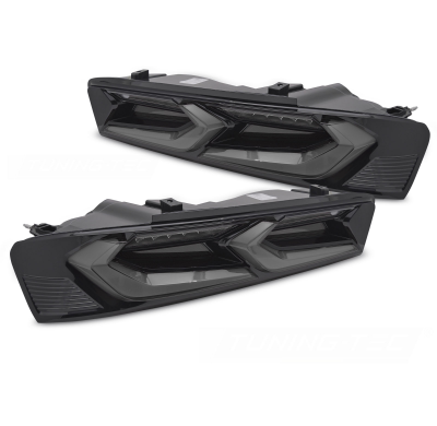 PILOTOS TRASEROS LED NEGRAS AHUMADAS PARA CHEVROLET CAMARO 16-18