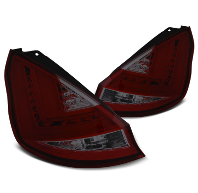 Pilotos Traseros Led Ford Fiesta Mk7 12-15 Hb Rojo Ahumado Led Bar