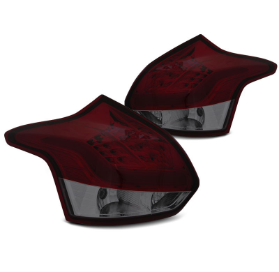 Pilotos Traseros Led Ford Focus 3 11-10.14 Hatchback Rojo Ahumado Led Bar