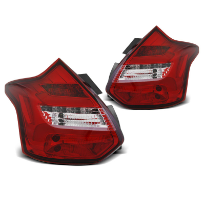 Pilotos Traseros Led Ford Focus 3 11-10.14 Hatchback Rojo Blanco  Led Bar Intermitentes Dinamicos