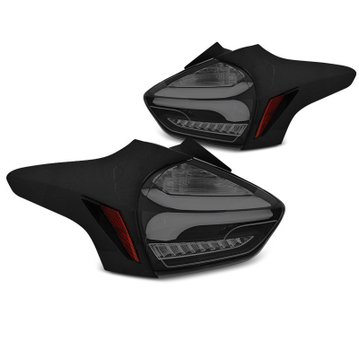 Pilotos Traseros Led Ford Focus 3 15-18 Hatchback Negro Ahumado Intermitente Dinamico Led