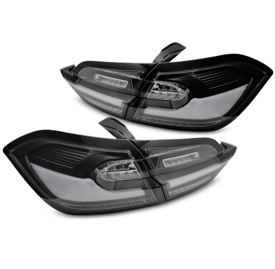 PILOTOS TRASEROS LED NEGRAS para FORD FIESTA MK8 17-21 HATCHBACK
