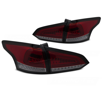 PILOTOS TRASEROS LED AHUMADOS ROJOS INTERMITENTE DINAMICO compatibles con FORD FOCUS MK 3 SW 11-18