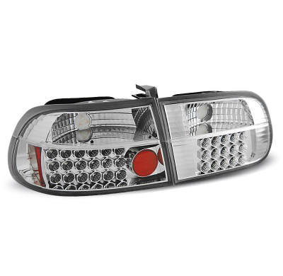 Pilotos Traseros Led Honda Civic 09.91-08.95 3d Cromado Led