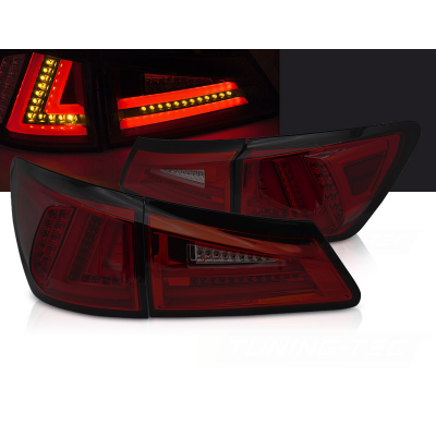 PILOTOS TRASEROS LED AHUMADOS ROJOS LED SQL compatibles con LEXUS IS II 06-13