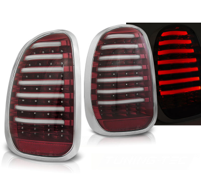 Pilotos Traseros Led Mini R60 Countryman 10-14 Rojo Blanco  Led Bar