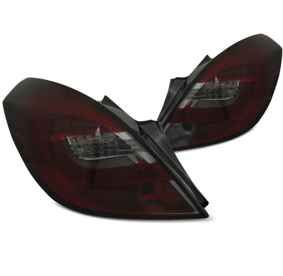 Pilotos Traseros Led Opel Corsa D 3ptas 04.06-14 Rojo Ahumado Led Bar