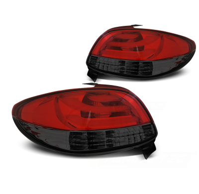 Pilotos Led Peugeot 206 10.98- Rojo Ahumado Led Bar