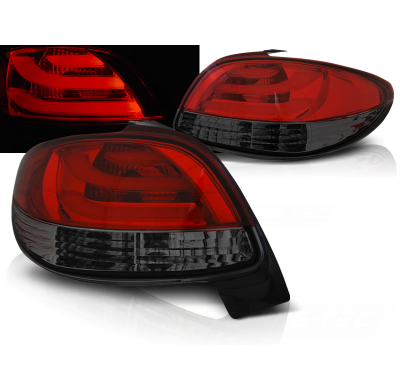 Pilotos Led Peugeot 206 10.98- Rojo Ahumado Led Bar