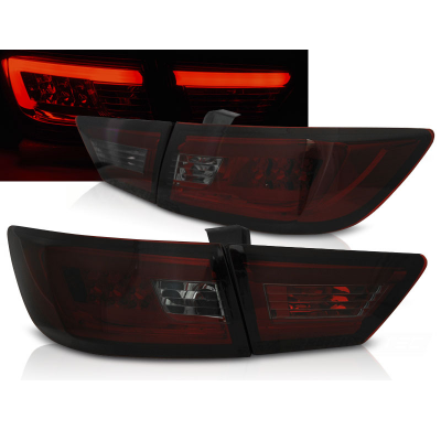 Pilotos Traseros Led Renault Clio Iv 13- Hatchback Led Bar Rojo Ahumado