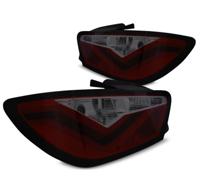 Pilotos Traseros Led Seat Ibiza 6j 3d 06.08-12 Rojo Ahumado Led Bar