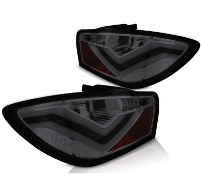 Pilotos Traseros Led Seat Ibiza 6j 3d 06.08-12 Rojo Ahumado Led Bar