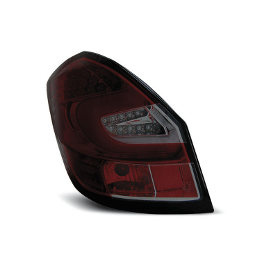 Pilotos Traseros Led Skoda Fabia Ii 07- 06.14 Rojo Ahumado Led Bar