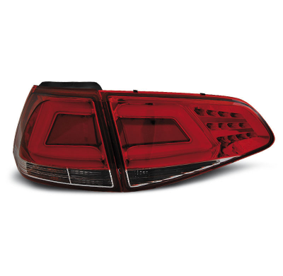 Pilotos Traseros Led Vw Golf 7 13- Rojo/Blanco Led Bar