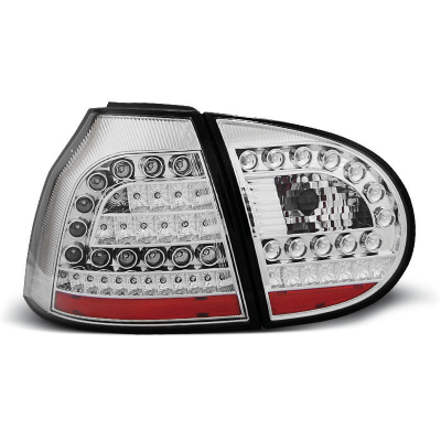 Pilotos Traseros Led Vw Golf 5 10.03-09 Cromado Led