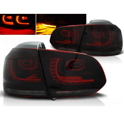 Pilotos Traseros Led Vw Golf 6 10.08-12  Rojo Ahumado Led