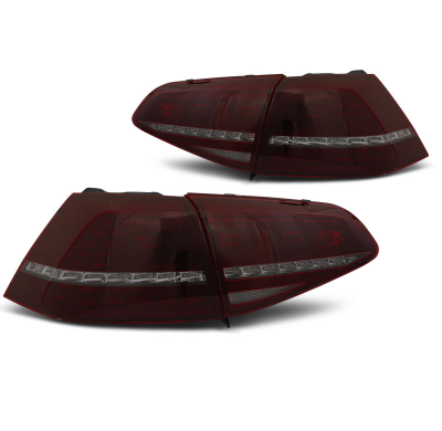 Pilotos Traseros Led Vw Golf 7 13- Rojo Ahumado Intermitentes Dinamicos R Look