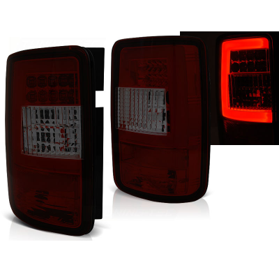 Pilotos Traseros Led Vw Caddy 03-03.14 Rojo Ahumado Led Bar
