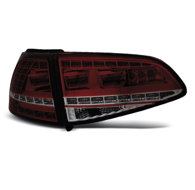 Pilotos Traseros Led Vw Golf 7 13- Rojo Ahumado Led Gti Look