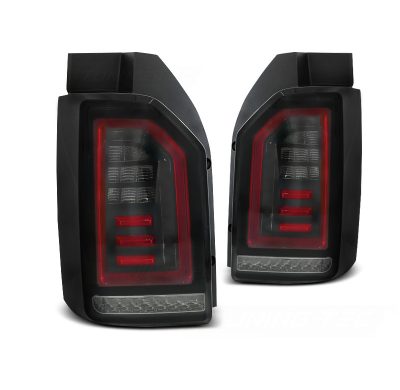 Pilotos LED VW T6 2015-  Ahumado Negro Rojo LED