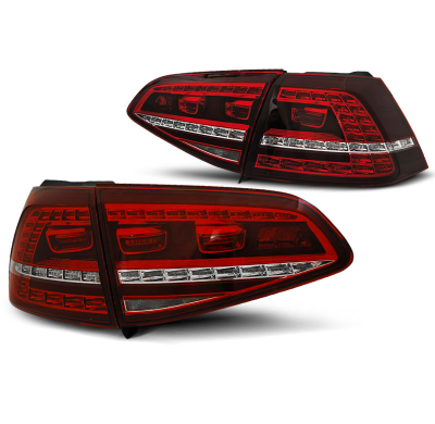 Pilotos Traseros Led Vw Golf 7 13-17 Rojo Blanco  Led Gti Look Intermitentes Dinamicos