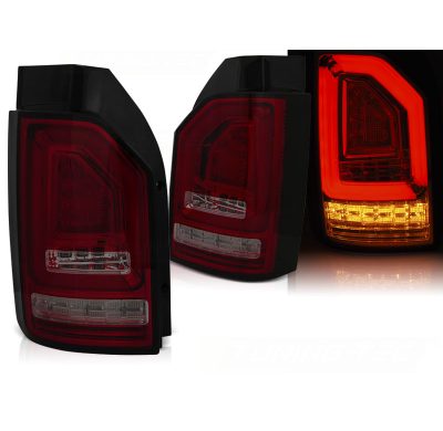Pilotos Traseros Led Vw T6 2015-  Red Smoke-Intermitente Dinamico Led Bar Oem Bulb